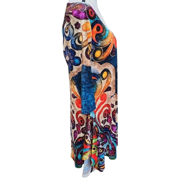 AMMA Boho Brushed Fabric Dress Size Large Hippie Colorful - Picture 4 of 7